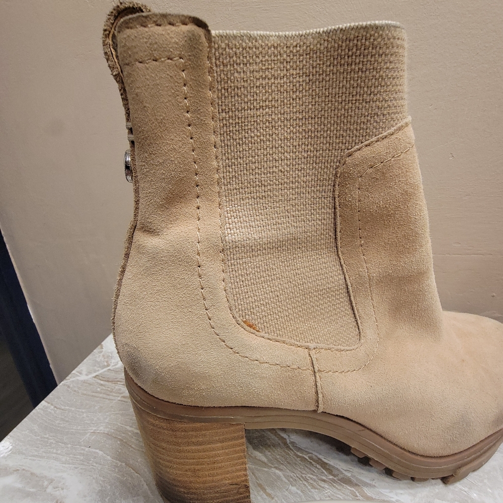Vince Camuto Beige Ankle Booties